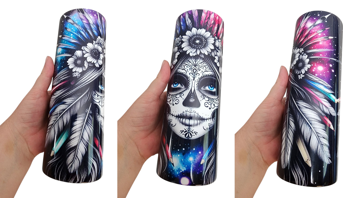 Floral Hexes Sugar Skull