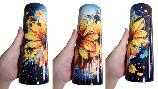 Sunflowers Paint Splatter