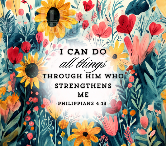 Floral Philippians 4:13
